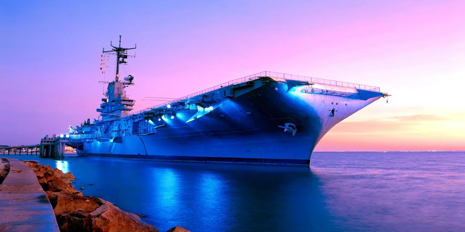 USS Lexington Overnight